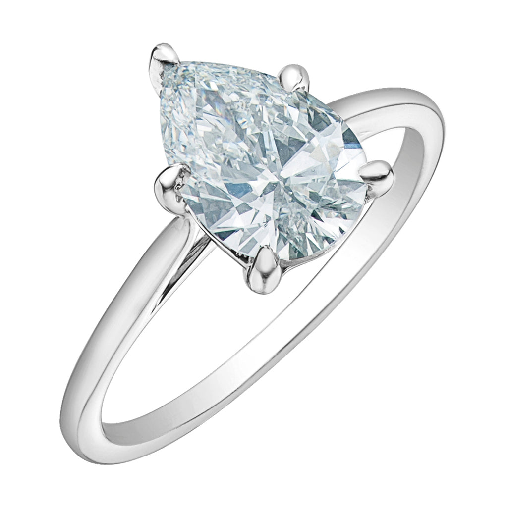 The Classic Solitaire in Pear Cut - Diamond Evolution- Lab Grown Diamond Jewellery