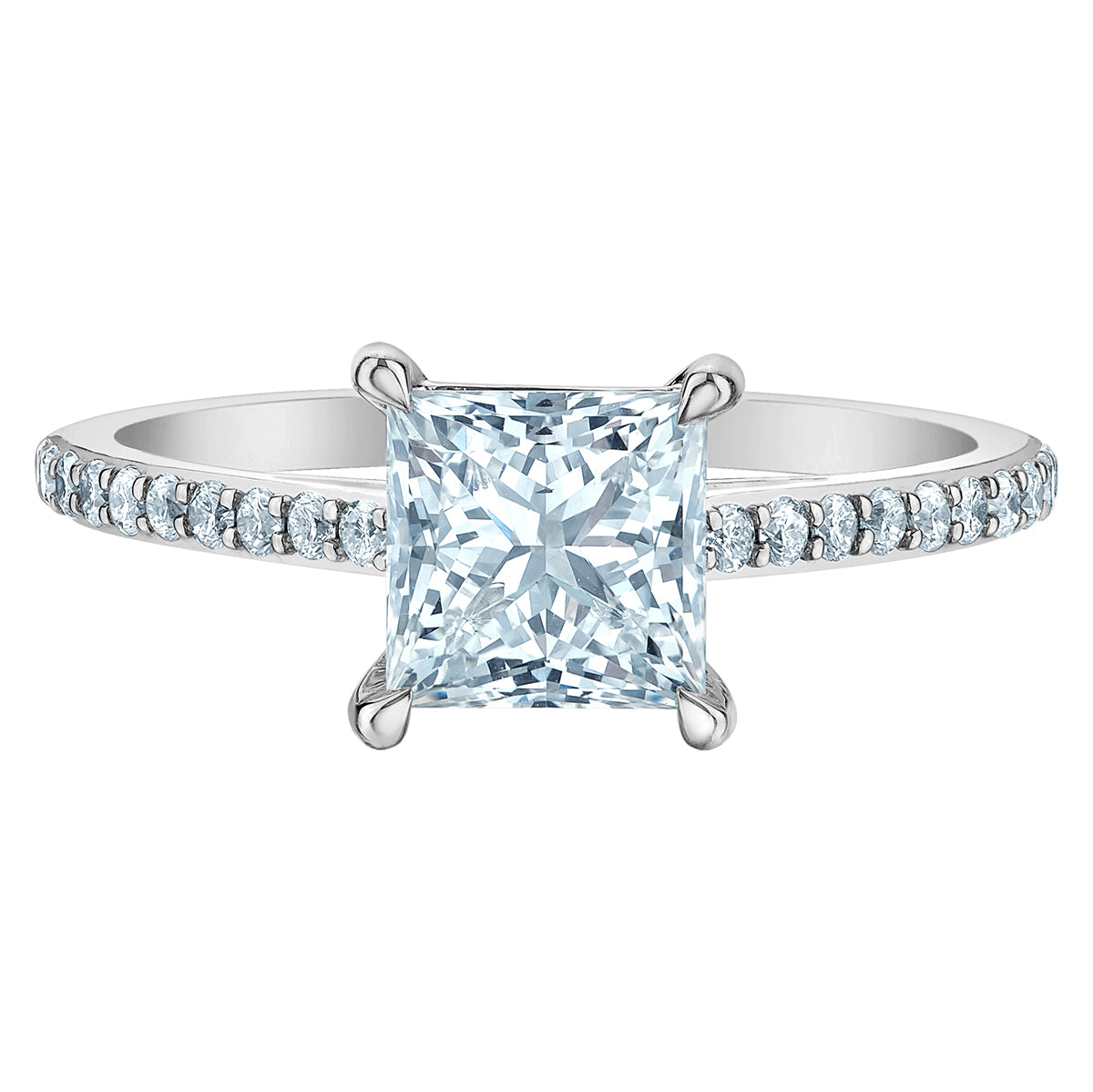 The Fancy Shape Diamond Pave Engagement Ring-in Princess Cut – Diamond ...