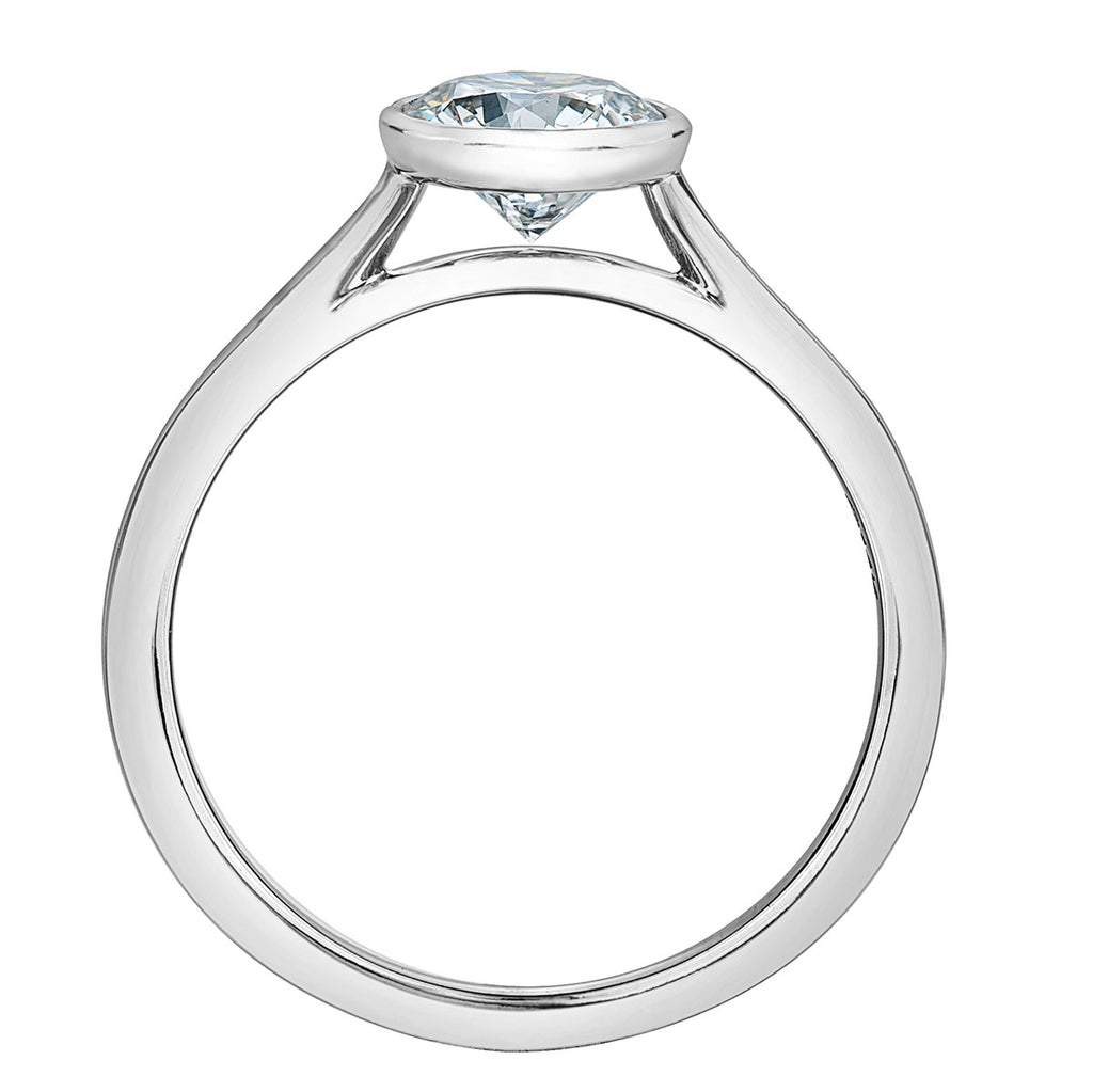 The Classic Round Brilliant Lab Grown Diamond Bezel Ring – Diamond ...