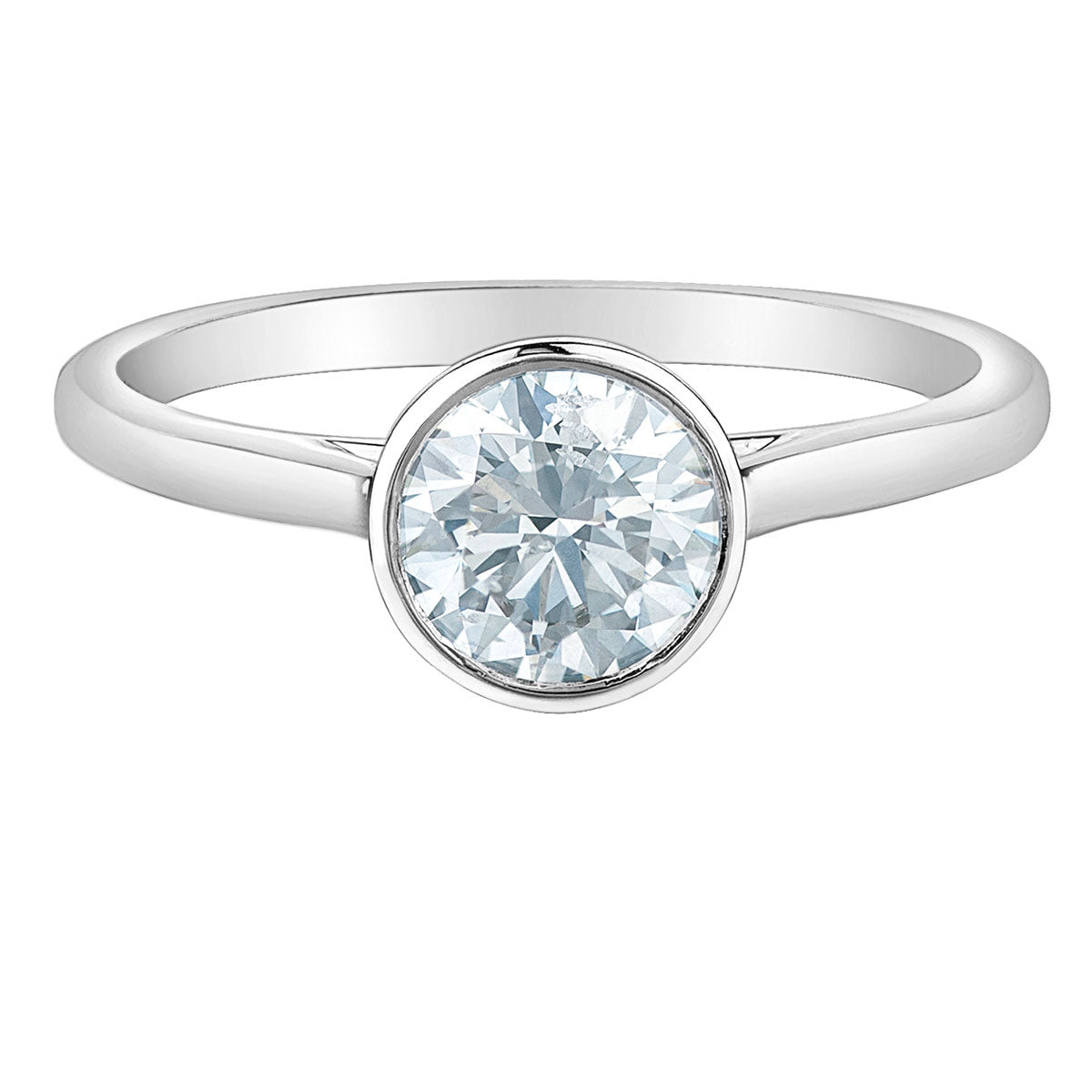 The Classic Round Brilliant Lab Grown Diamond Bezel Ring – Diamond ...