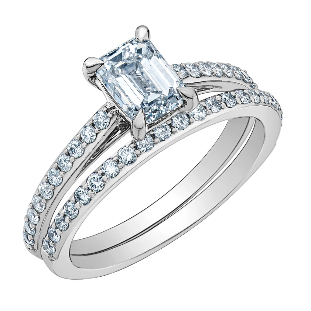 The Fancy Shape Diamond Pave-in Emerald Cut - Diamond Evolution- Lab Grown Diamond Jewellery