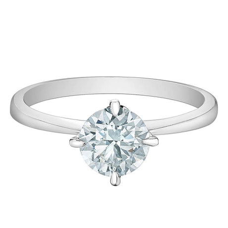 East West Round Brilliant Engagement Ring