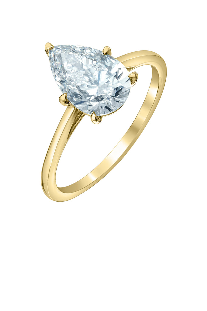 The Classic Solitaire in Pear Cut - Diamond Evolution- Lab Grown Diamond Jewellery