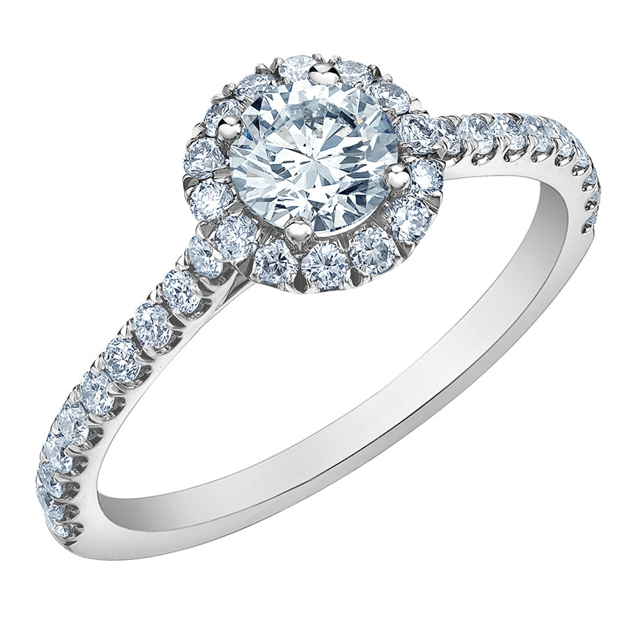 The Quintessential Halo Engagement Ring- in Round - Diamond Evolution- Lab Grown Diamond Jewellery