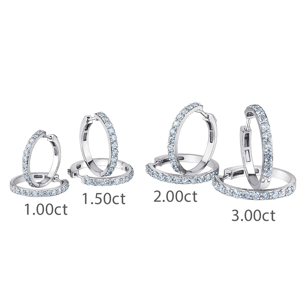 Every Day Diamond Hoop Earring - Diamond Evolution- Lab Grown Diamond Jewellery