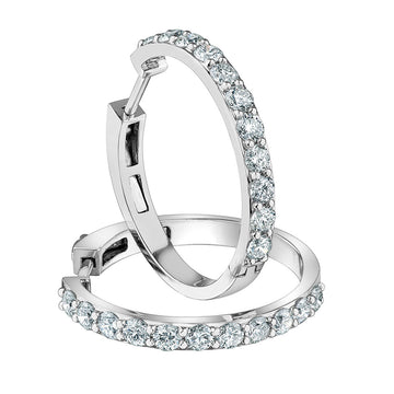 Every Day Diamond Hoop Earring - Diamond Evolution- Lab Grown Diamond Jewellery