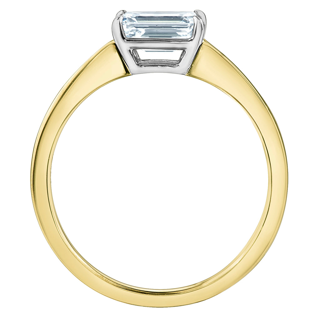 East-West Emerald-Cut Engagement Ring - Diamond Evolution- Lab Grown Diamond Jewellery