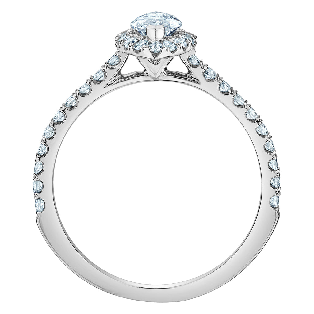 The Quintessential Halo Engagement Ring- in Marquise - Diamond Evolution- Lab Grown Diamond Jewellery