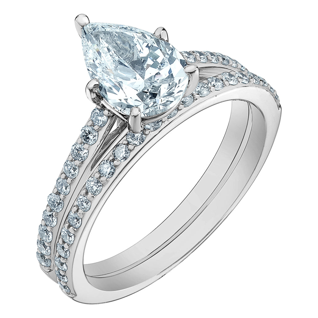 The Fancy Shape Diamond Pave-in Pear Cut - Diamond Evolution- Lab Grown Diamond Jewellery