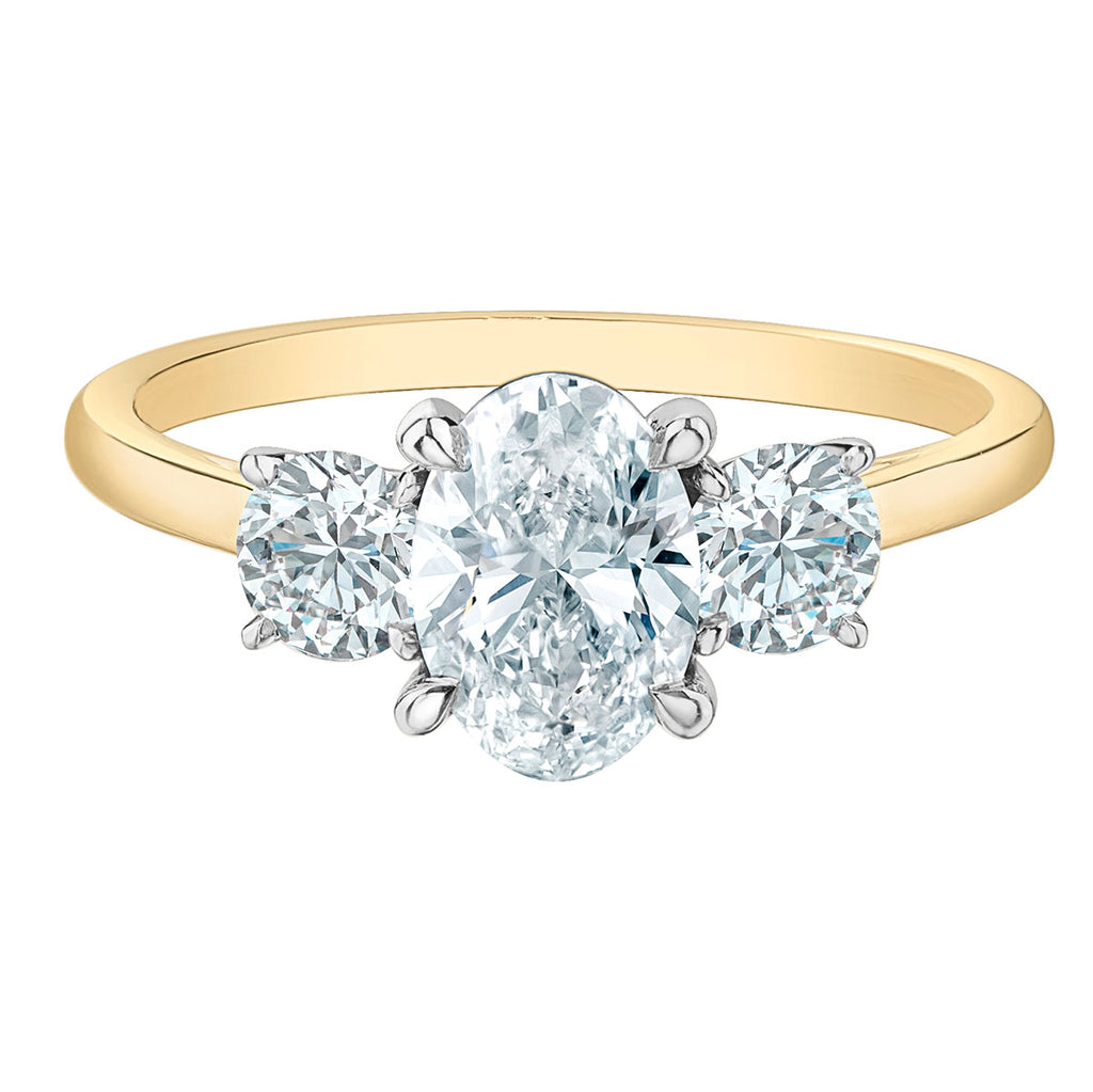 Three Stone Engagement Ring Collection with Ethical Lab Grown Diamonds ...